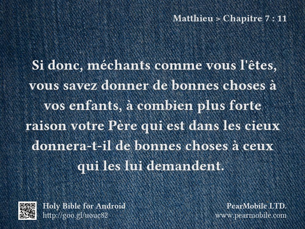Matthieu, Chapitre 7:11